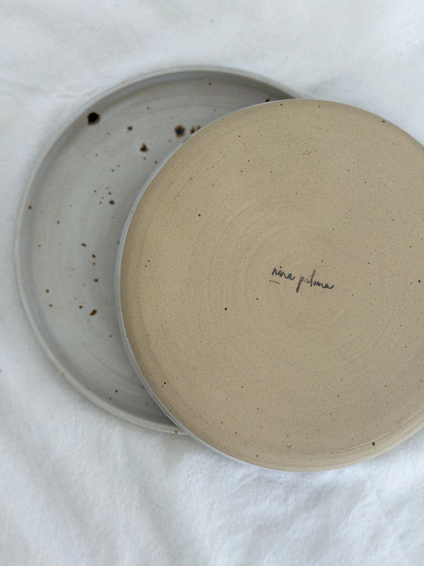 White Speckle Side Plate - SECONDS