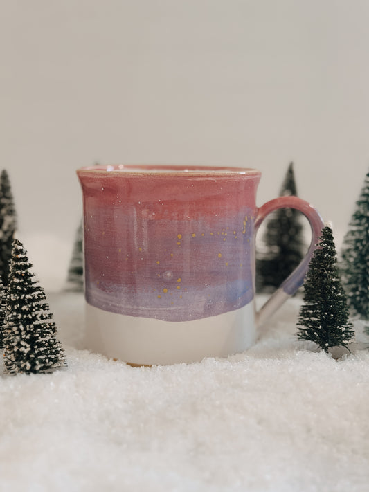 Fox Cubs Winter Sunset Mug