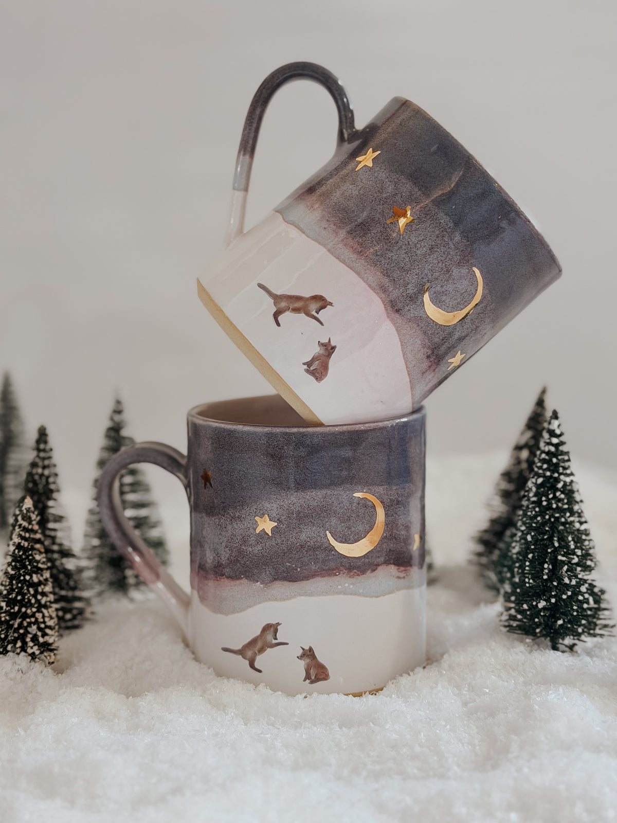 Fox Cubs Winter Storm Mug