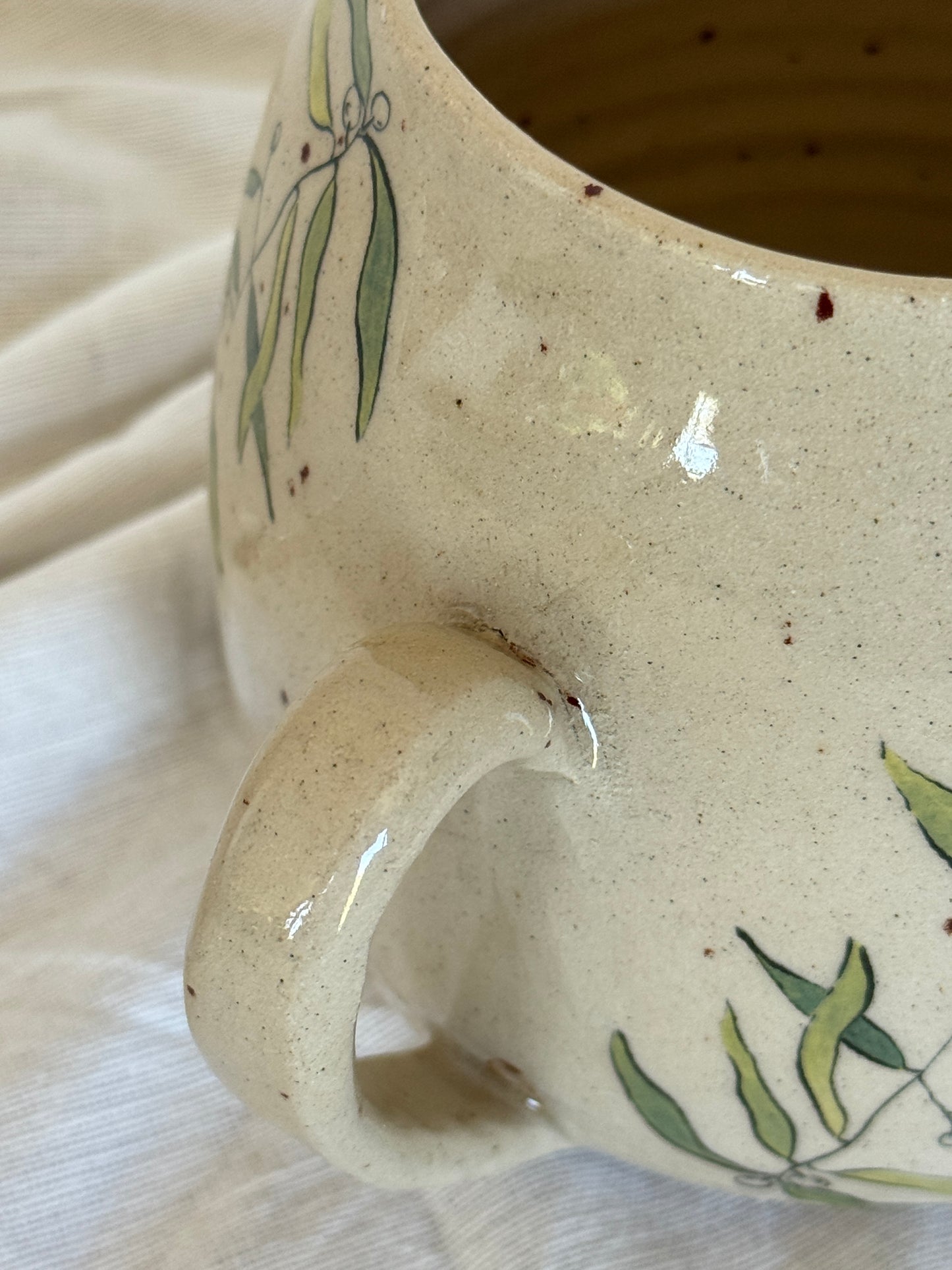 Speckled Olive Branch Jug