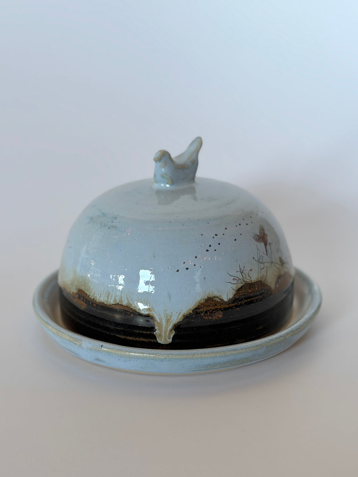 Hedgerow Bird Butter Dish