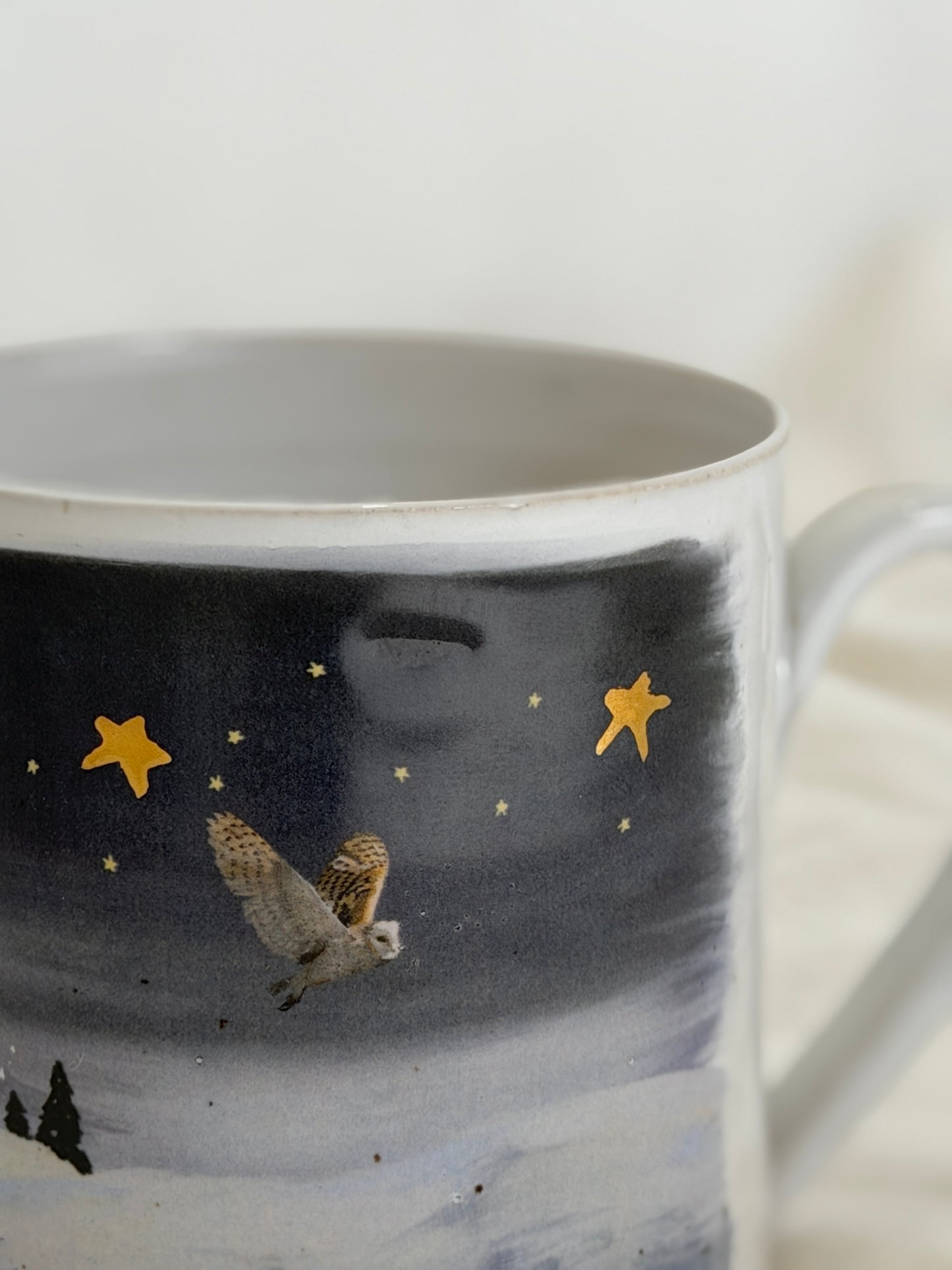 Reindeer & Owl Mug - SECONDS