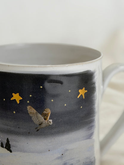 Reindeer & Owl Mug - SECONDS