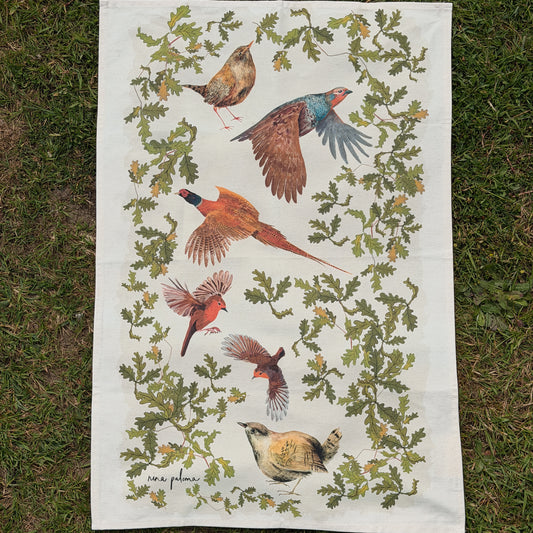 Country Bird Tea Towel