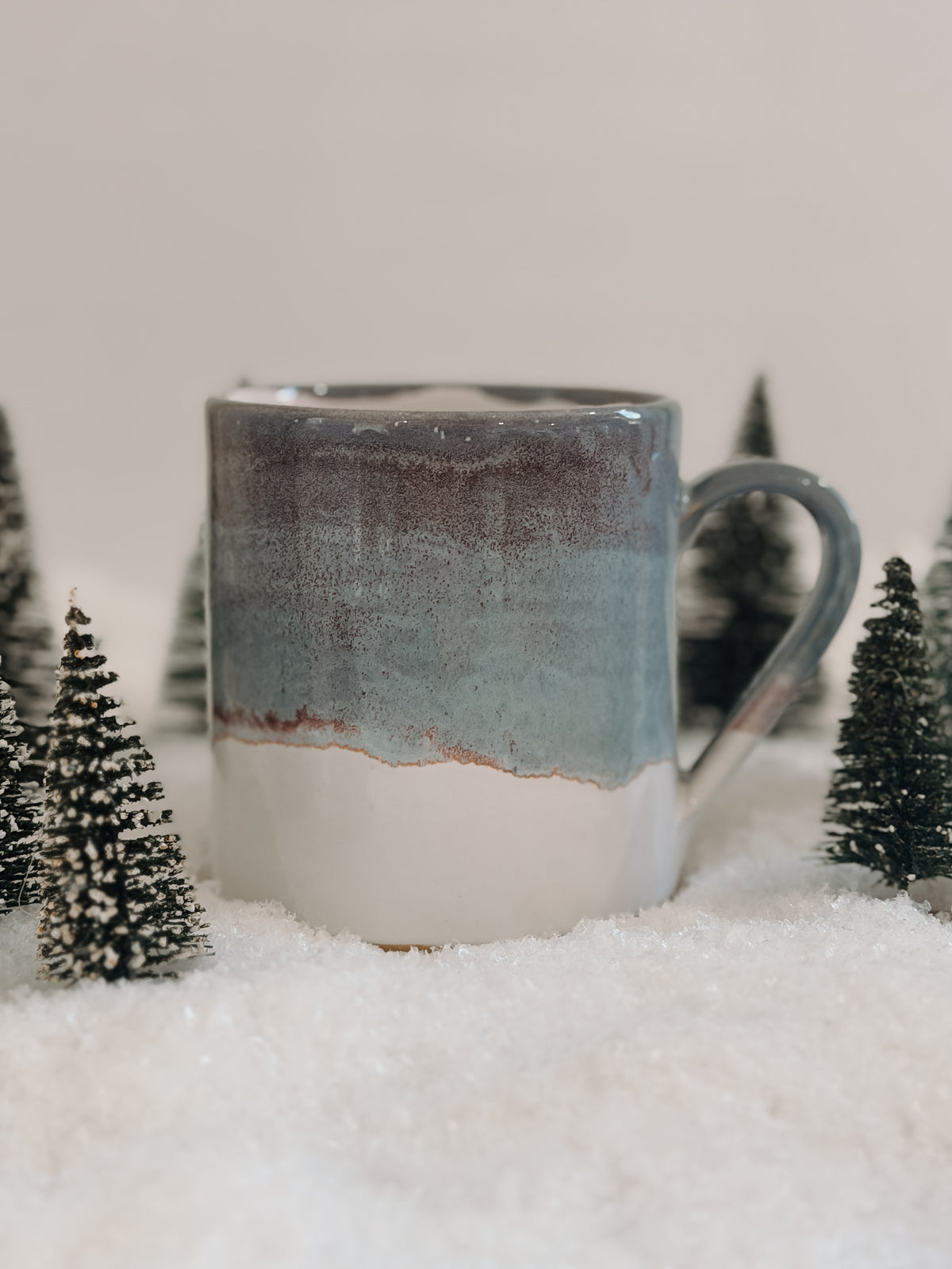 Fox Cubs Winter Landscape Mug