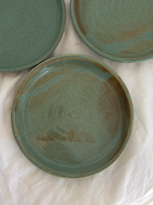 Moss Green Plate - SECONDS