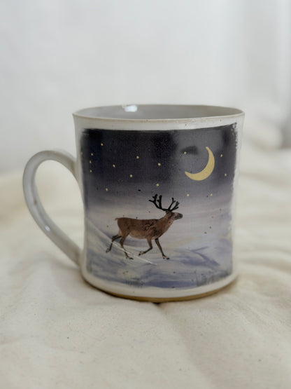 Reindeer & Owl Mug - SECONDS