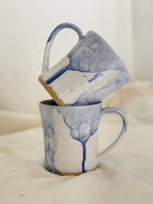 Pale Blue Bubble mug - SECONDS