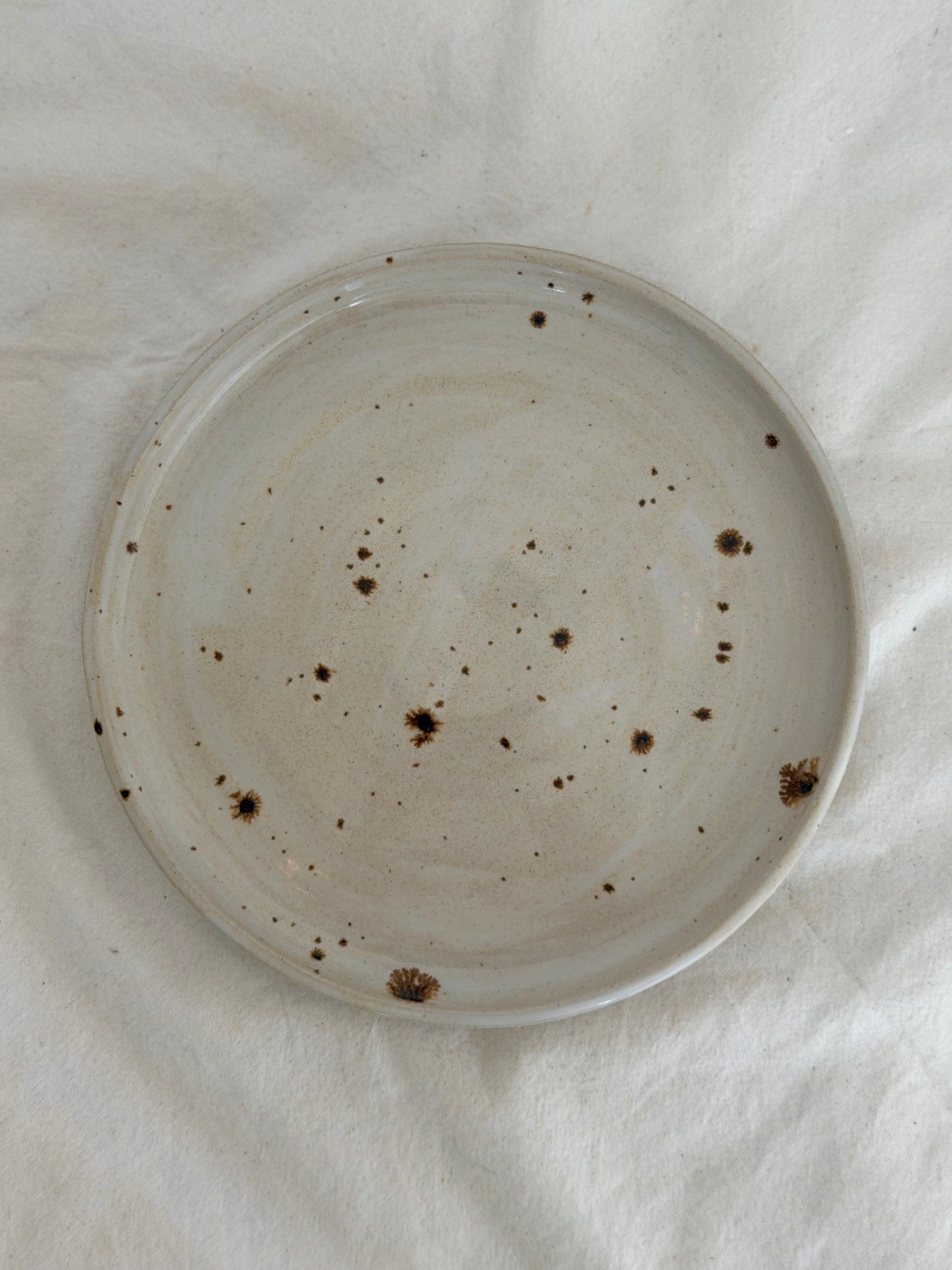 White Speckle Side Plate - SECONDS