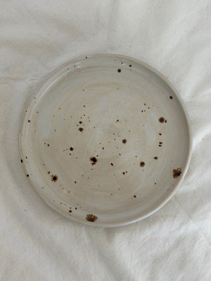 White Speckle Side Plate - SECONDS