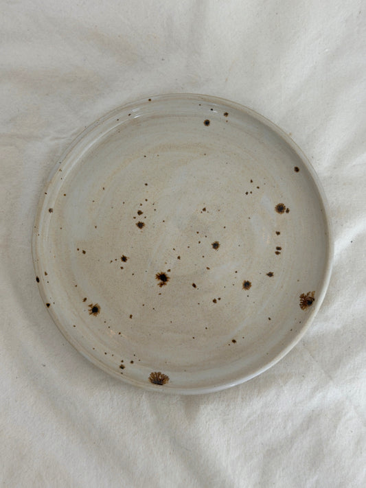 White Speckle Side Plate - SECONDS