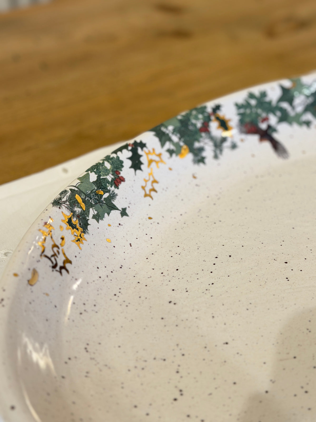 Winter Bird Oval Platter