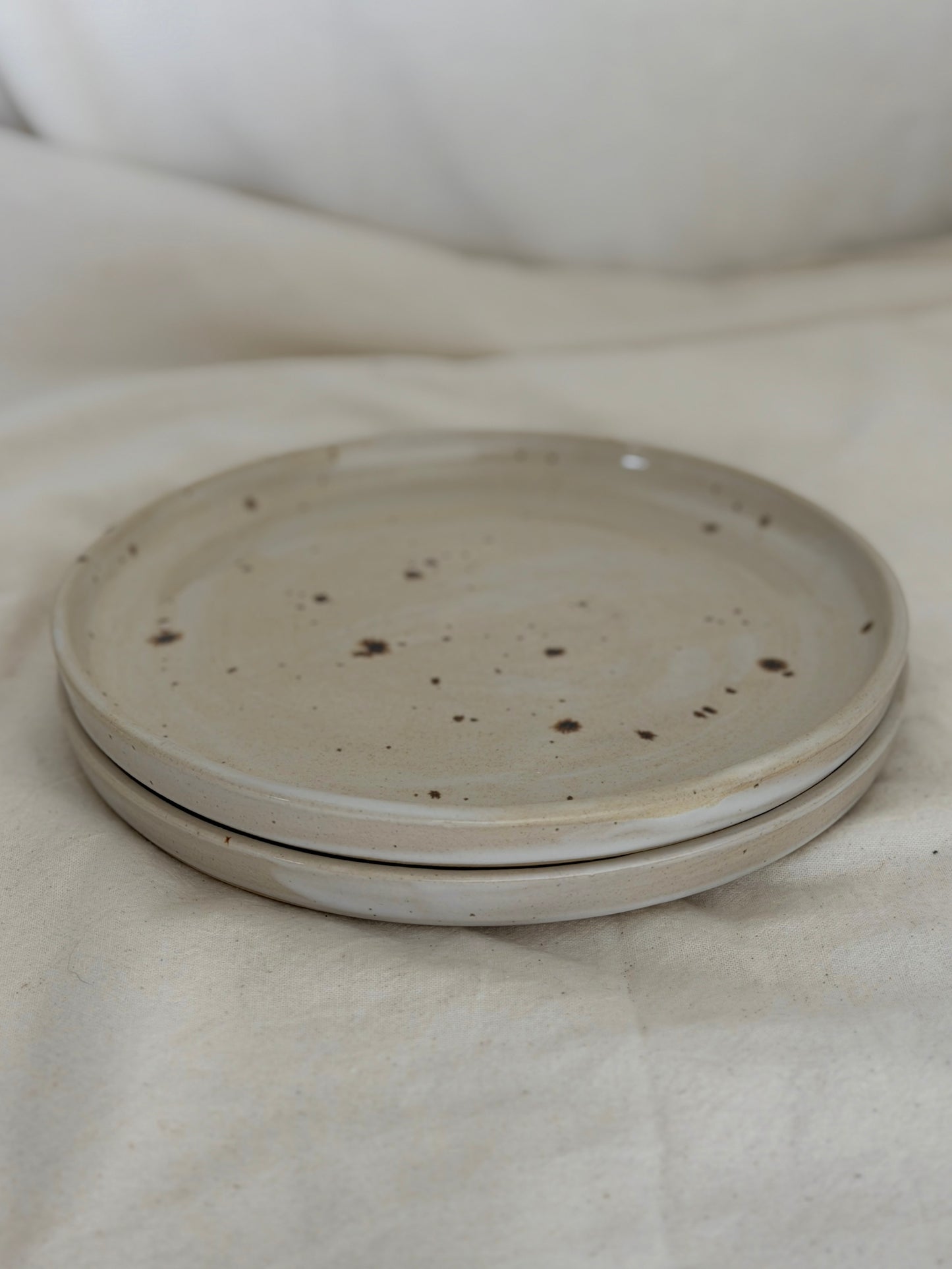 White Speckle Side Plate - SECONDS