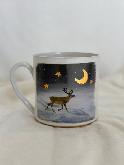 Reindeer & Owl Mug - SECONDS