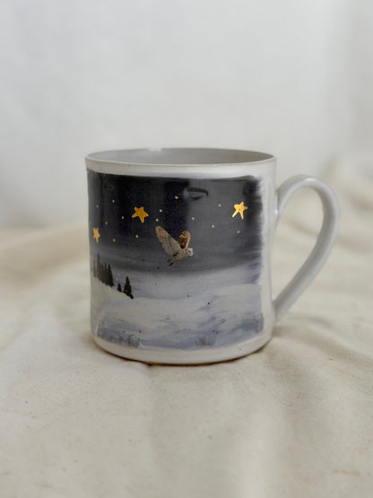 Reindeer & Owl Mug - SECONDS
