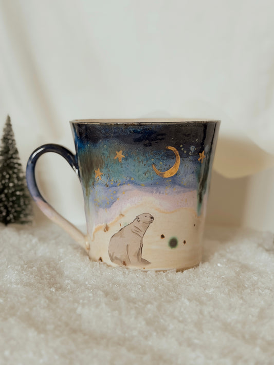 Polar Bear Winter Landscape Mug