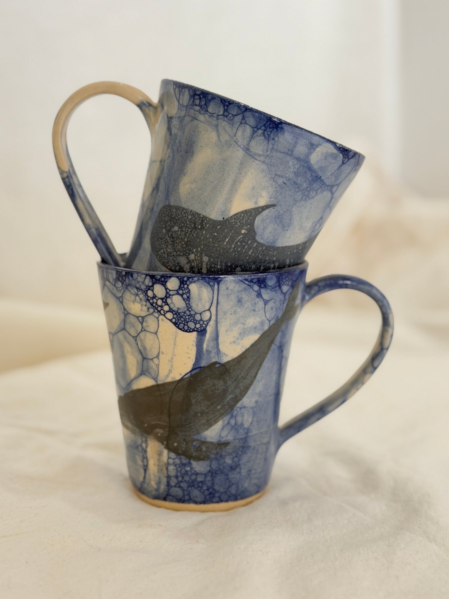 Vibrant Blue Whale Mug - SECONDS