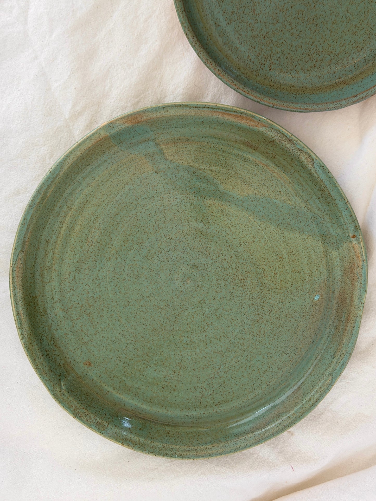 Moss Green Plate - SECONDS