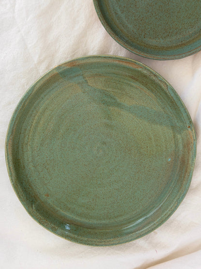 Moss Green Plate - SECONDS