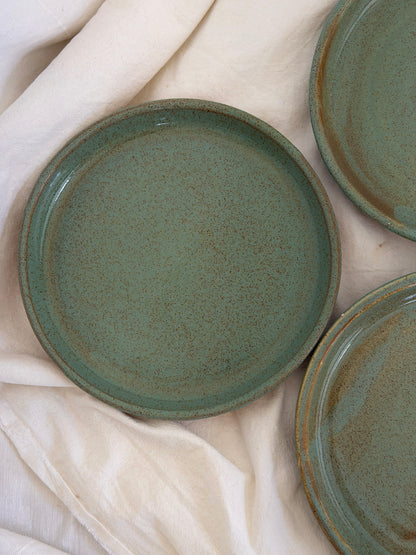 Moss Green Plate - SECONDS
