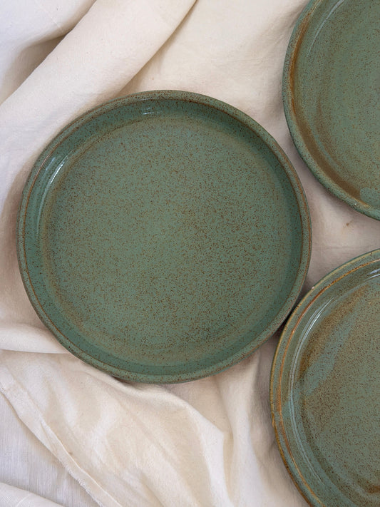 Moss Green Plate - SECONDS