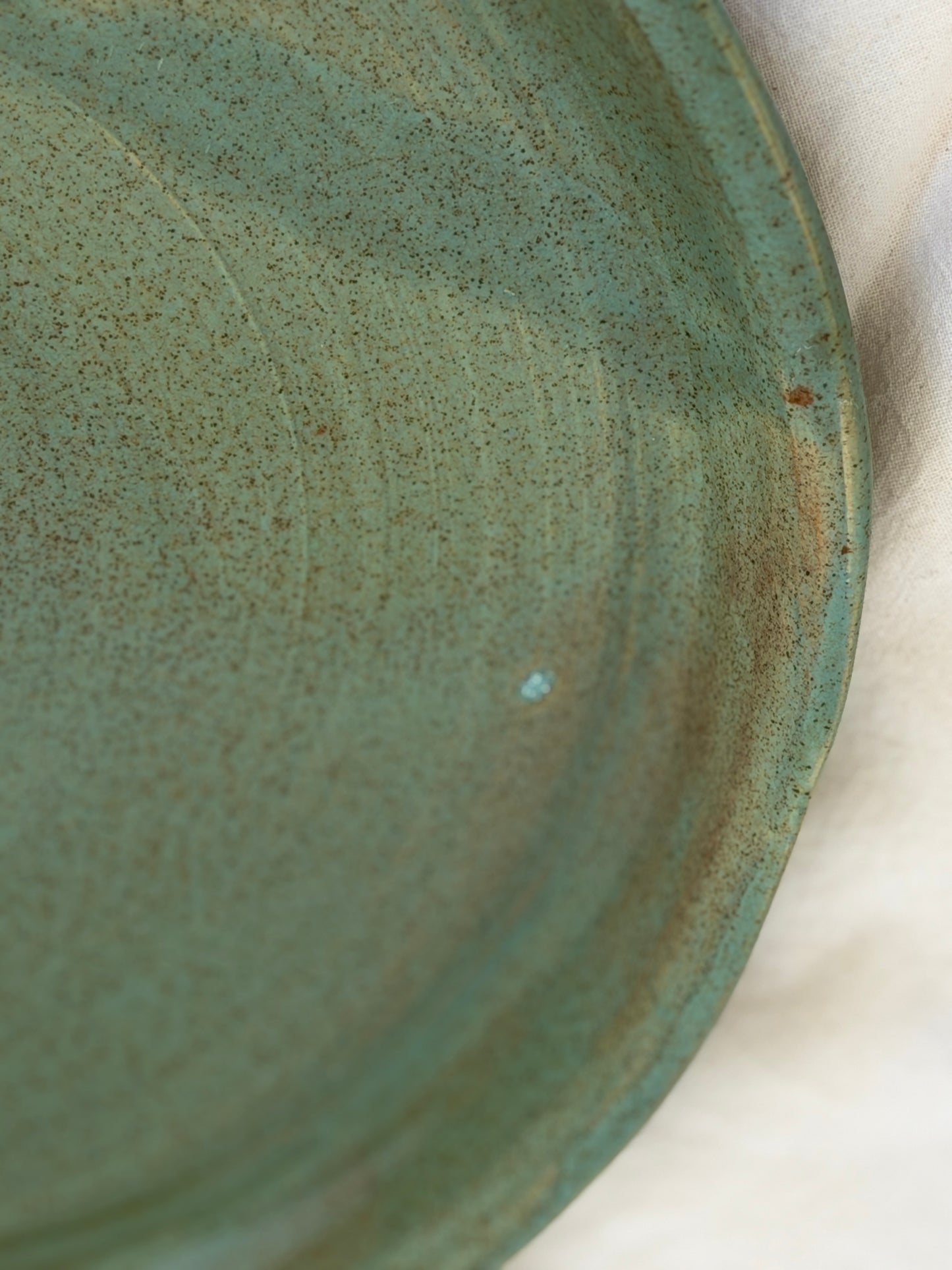 Moss Green Plate - SECONDS