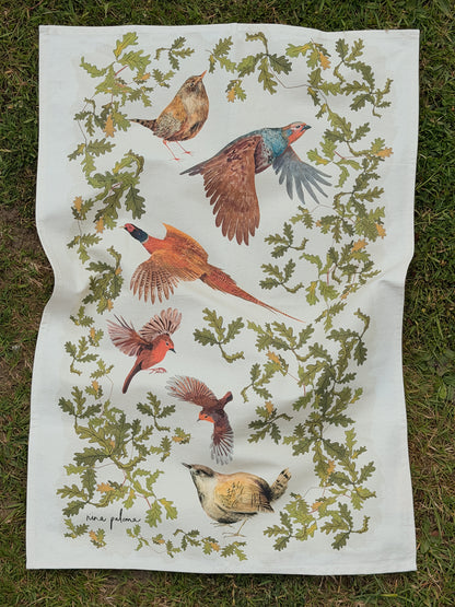 Country Bird Tea Towel