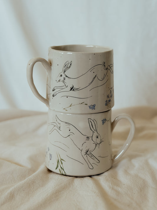 Hare & Forget-Me-Not Mug