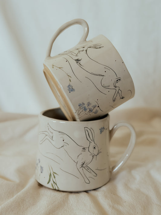 Hare & Forget-Me-Not Mug