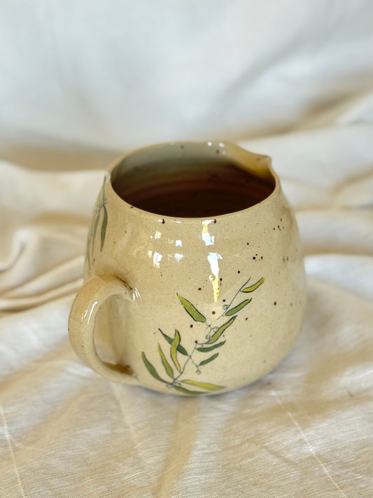 Speckled Olive Branch Jug