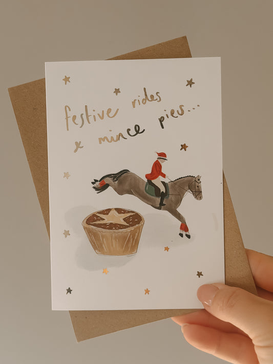 Festive Rides Greetings Card
