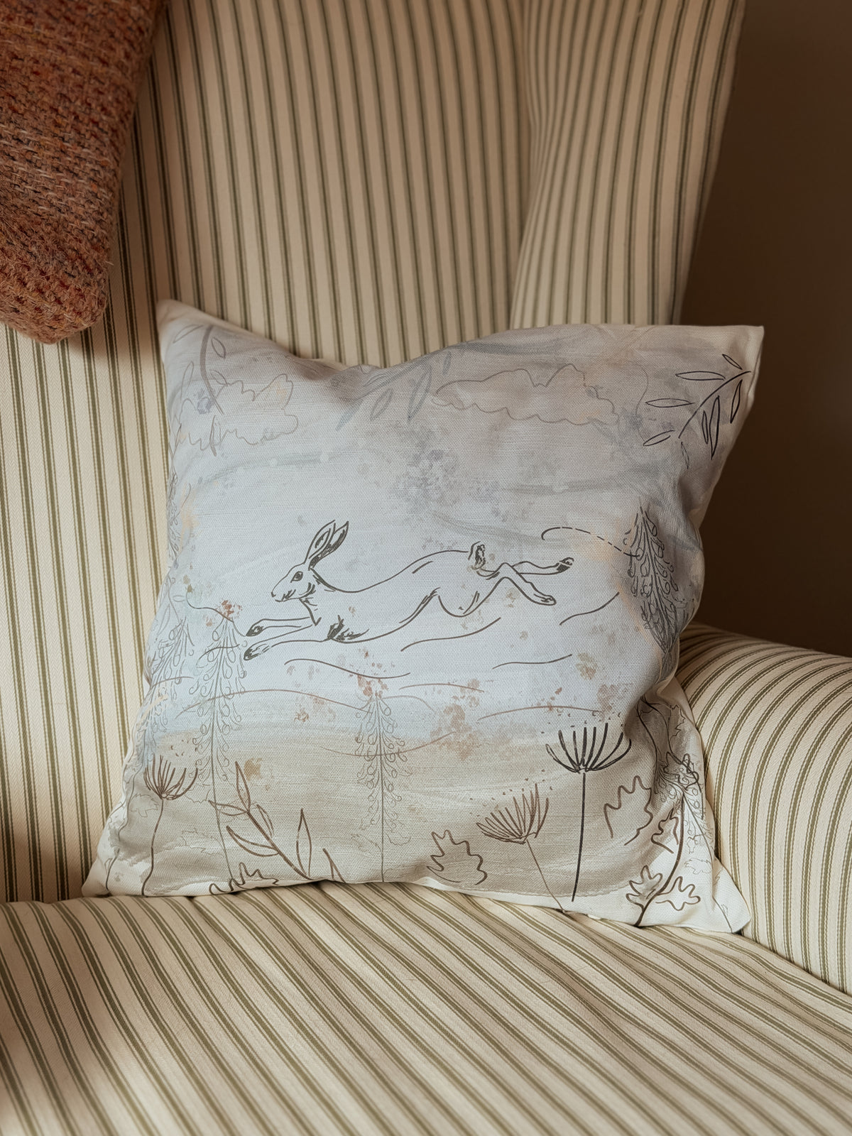 Leaping Hare Cushion