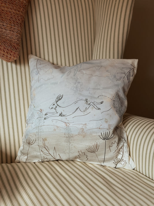 Leaping Hare Cushion