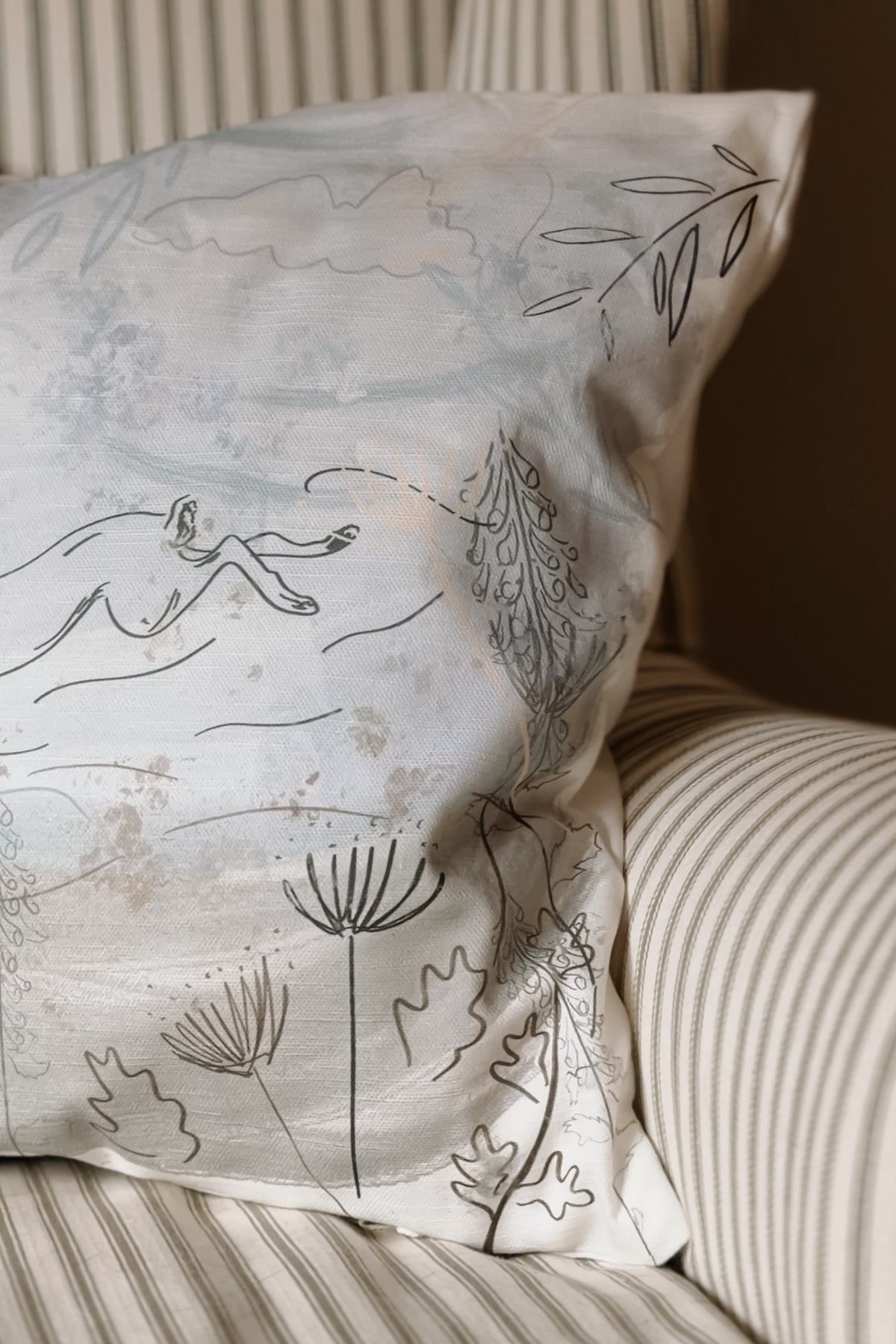 Leaping Hare Cushion