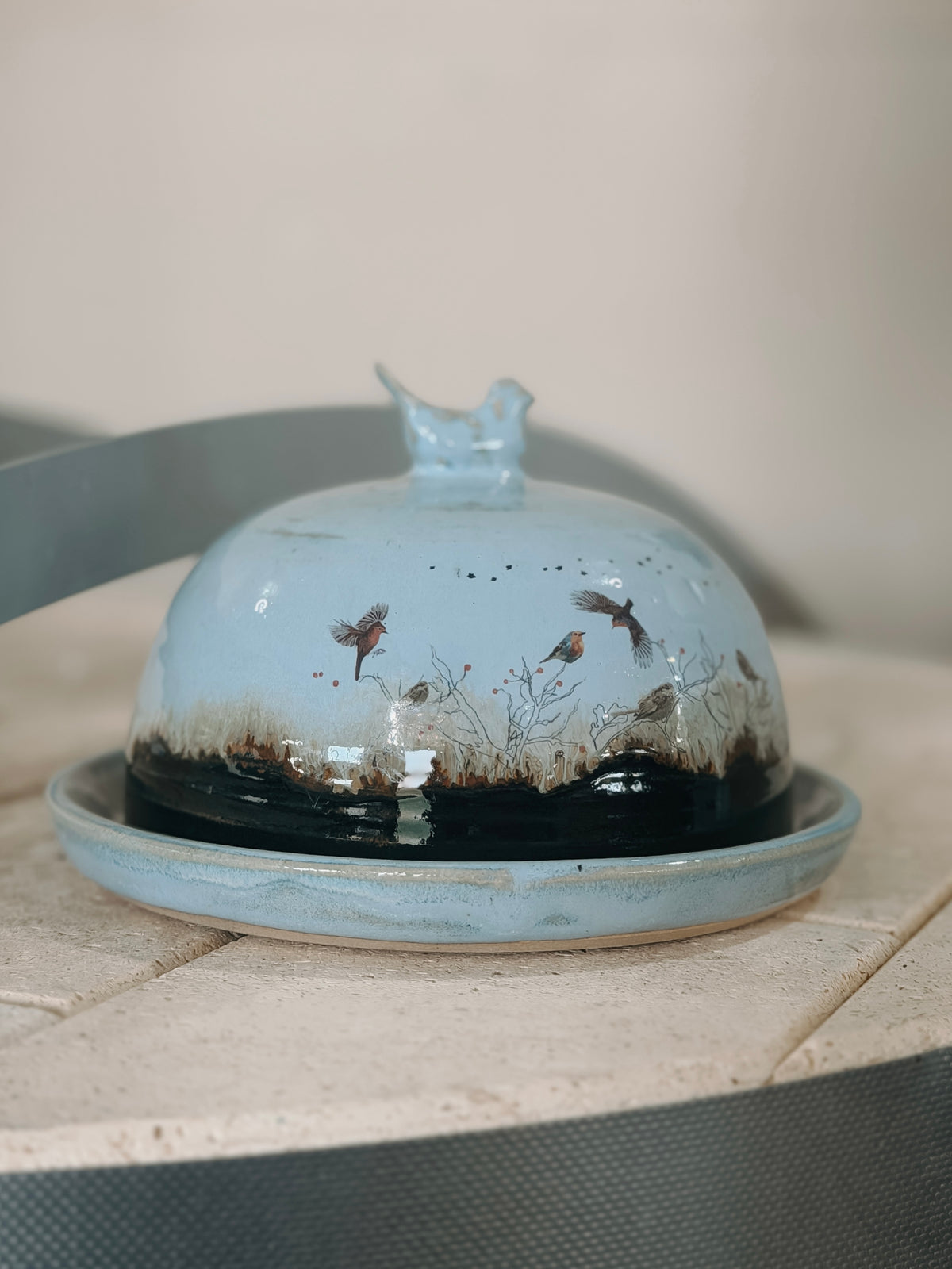 Hedgerow Bird Butter Dish