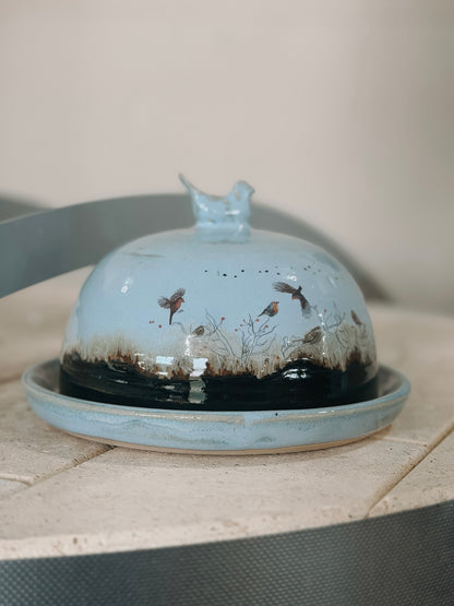 Hedgerow Bird Butter Dish
