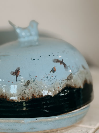 Hedgerow Bird Butter Dish