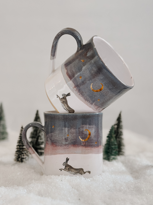 Hare Winter Storm Mug