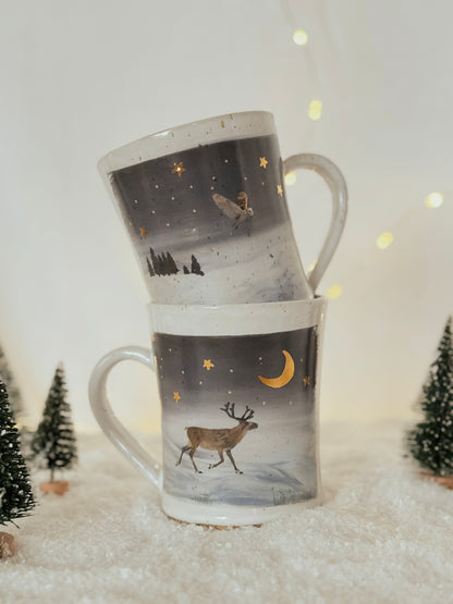 Reindeer & Owl Mug